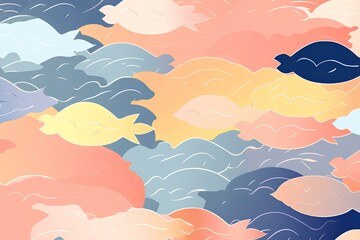 seamless background with clouds