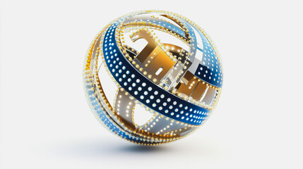 abstract innovative cyber security network points Earth's surface nodes to represent business partnerships on the Smart digital Innovation city with connection network reciprocity over the smart city