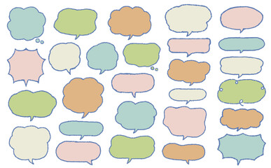 会話を演出！手描き風・吹き出しイラスト素材