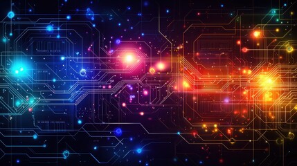 Vibrant Digital Technology Circuit Wallpaper
