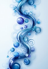 Captivating Fluid Abstraction with Swirling Bubbles and Ethereal Gradients