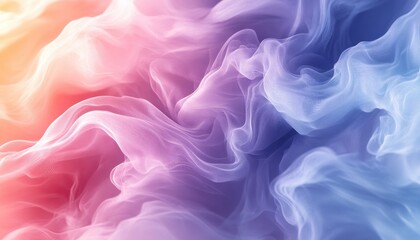 Obraz premium Abstract Swirling Fabric with Pink and Blue Gradient