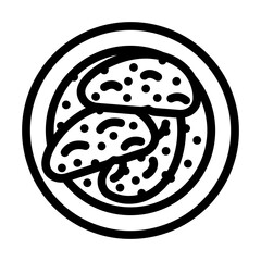 tempeh vegan food line icon vector. tempeh vegan food sign. isolated contour symbol black illustration