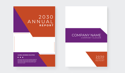 Pastel colored geometric business annual report cover collection