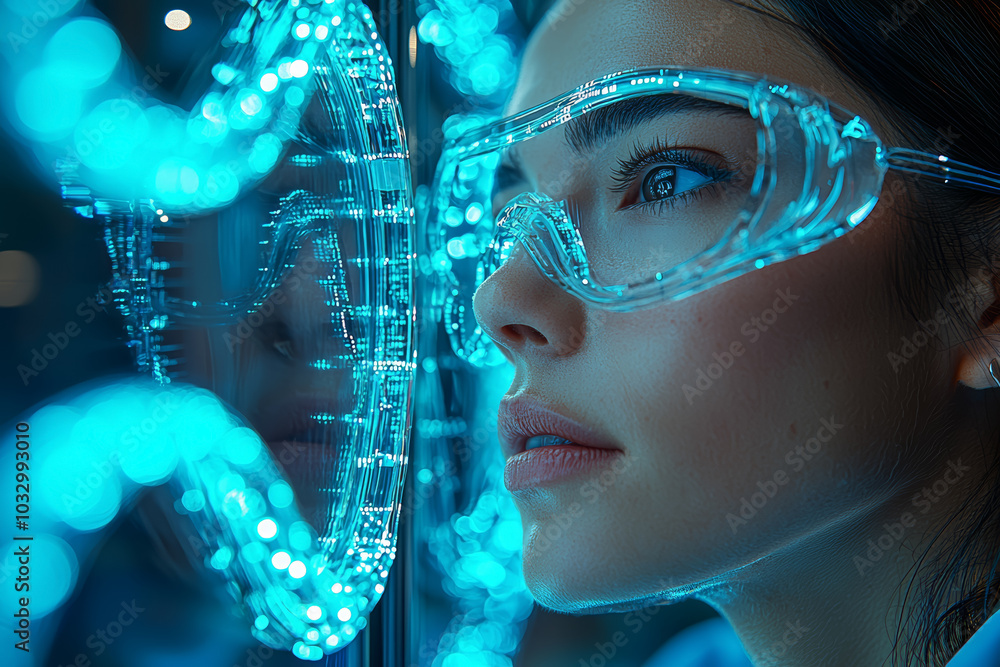 Poster a healthcare provider using blockchain to ensure patient privacy and data integrity, representing bl