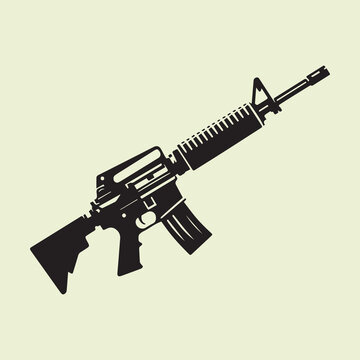 recommend clip art: Rifle logo vector, Rifle silhouette vector black and white