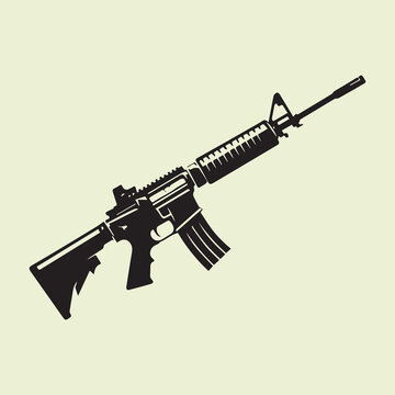 recommend clip art: Rifle logo vector, Rifle silhouette vector black and white