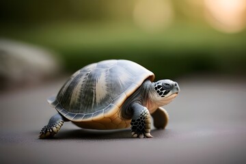 Obraz premium close up image of a cute turtle, shell, reptile, animal, nature, green, aquatic, eyes, small, slow, peaceful, wildlife, ocean, underwater, pet, scales, head, legs, curious, smile, adorable, swimming