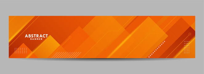 Orange Modern Digital Technology Geometric Abstract Background. For banner background