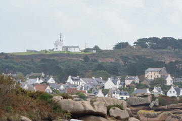 Magnifique paysage de mer sur la côte de granit rose en Bretagne - France