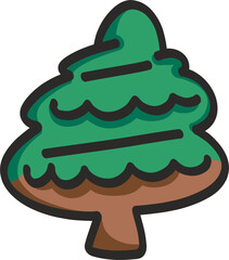 cartoon tree cookie