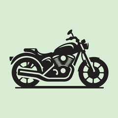 motorcycle logo silhouette vector icon black and white