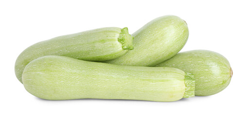 Many fresh ripe zucchinis isolated on white
