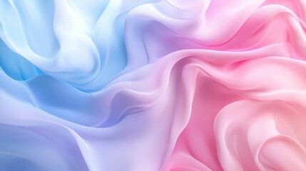 Obraz premium Abstract pastel gradient fabric folds, soft and calming. Artistic texture and design concept