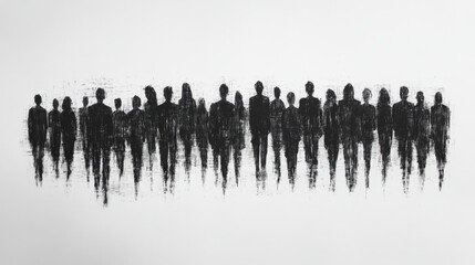 Naklejka premium Embracing Diversity and Inclusion Through Handwritten Leadership Words in Black and White Illustration