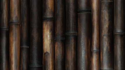 a close-up, front view of a bamboo wall texture background, texture background