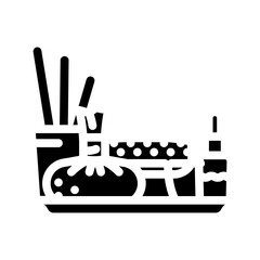 Obraz premium oil therapy ayurveda glyph icon vector. oil therapy ayurveda sign. isolated symbol illustration