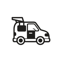 Sedan car icon, Side view of a pickup truck icon