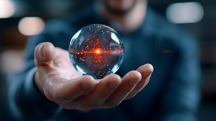 Fototapeta premium Seamless and Blockchain A Futuristic 3D Depicting the Convergence of Cutting Edge Technologies Driving the Future of Digital Innovation and Transformation
