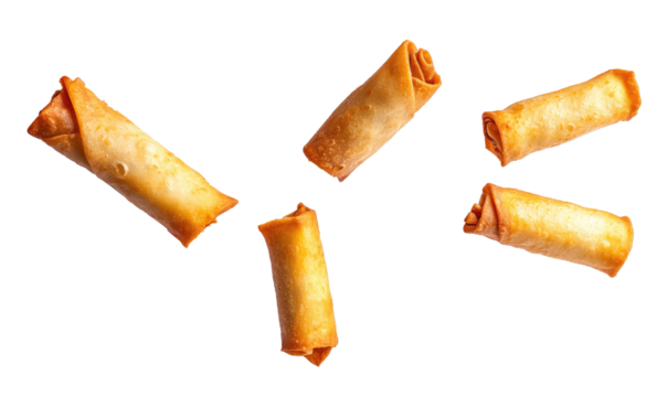 Chinese Traditional Spring roll on transparent background