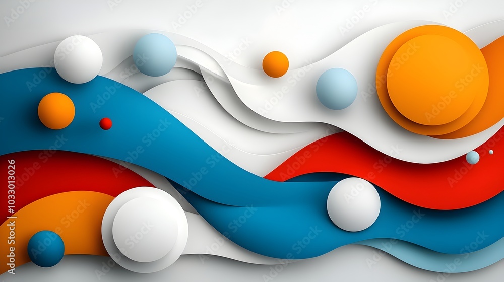 Poster layered geometric paper cut patterns with bold contrasting shapes and abstract forms for chic minima