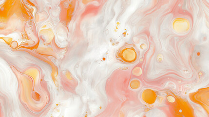 mercury water marbling, pastel pink and orange, texture background