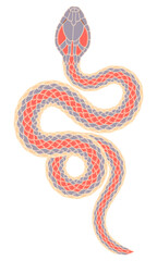 A simple cartoon snake illustration