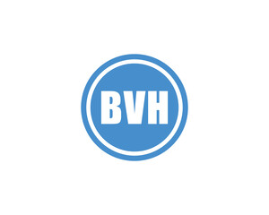 BVH logo design vector template. BVH