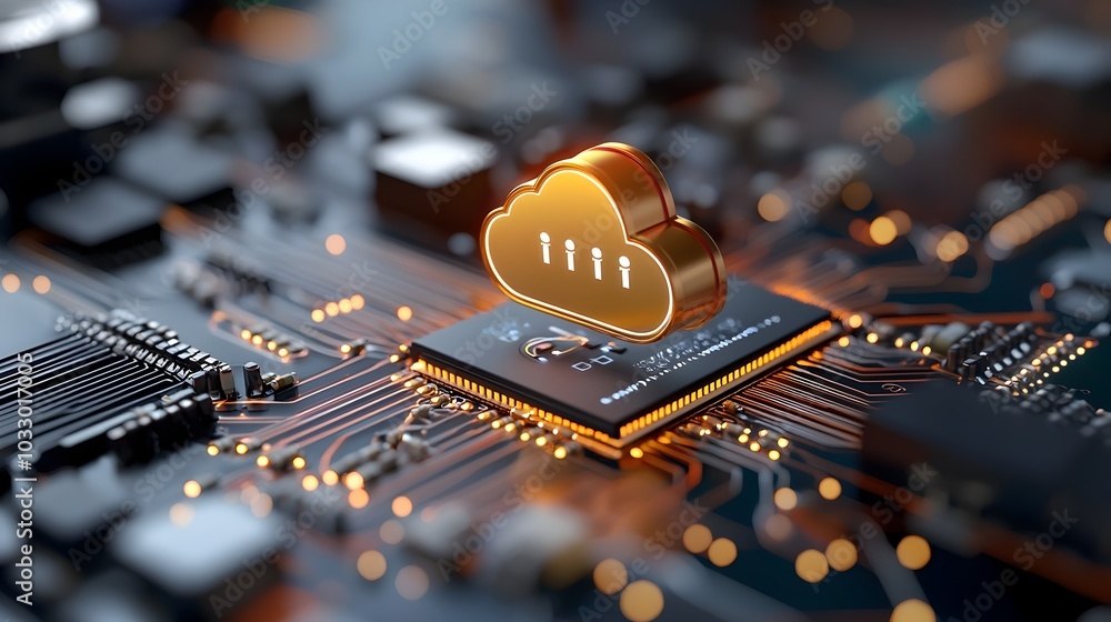 Poster decentralized cloud storage and blockchain technology innovative 3d showcasing the future of secure 