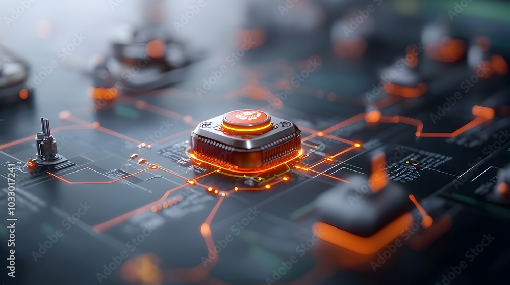 Aufkleber blockchain powered decentralized energy grid control system 3d innovative renewable energy distribut