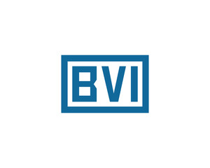 BVI logo design vector template. BVI