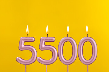 Candle number 5500 - Number of followers or likes