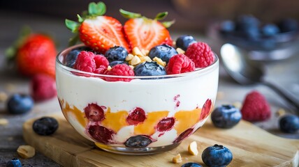 Healthy Greek Yogurt Bowl with Fresh Fruits for Nutritional Excellence