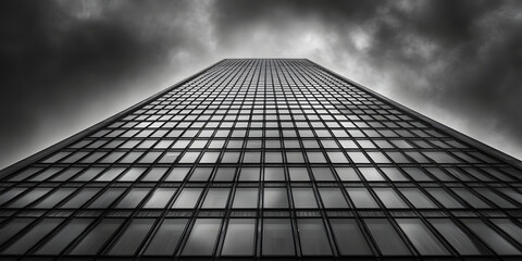 Fototapeta premium Arranha-céu moderno com fachada de vidro