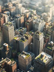 Aerial View of Urban Rooftop Gardens