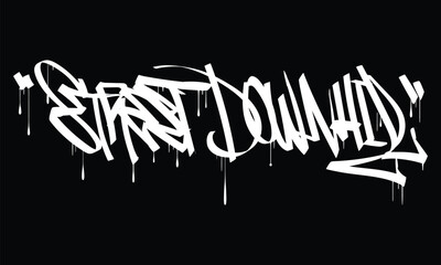 STREET DOWNHILL graffiti tag style design
