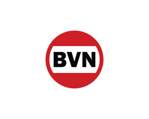 BVN logo design vector template. BVN
