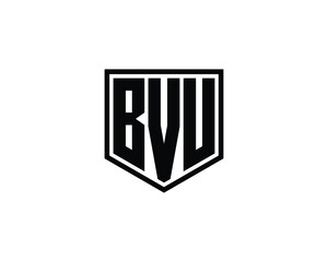 BVU logo design vector template. BVU