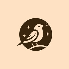 Minimalist bird logo
