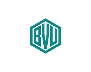 BVU logo design vector template. BVU