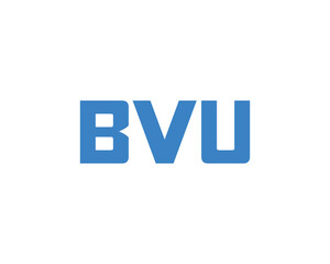 BVU logo design vector template. BVU