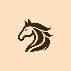 Obraz premium Minimalist horse logo