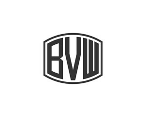 BVW logo design vector template. BVW