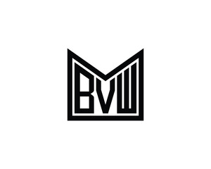 BVW logo design vector template. BVW