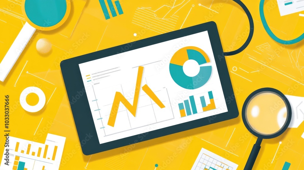 Poster modern data analysis tools on tablet display