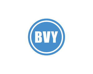 BVY logo design vector template. BVY