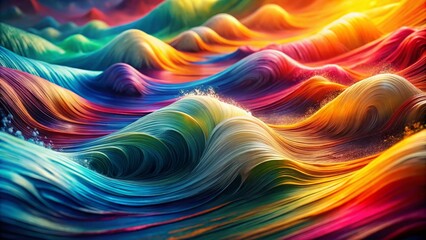 Abstract Colorful Wave Background with Tilt-Shift Photography for Vibrant Designs