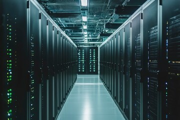 Server Racks in a Data Center Corridor