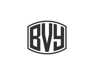 BVY logo design vector template. BVY