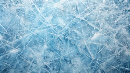 Natural scratched ice texture background for winter composition, ice rink, frozen, cold, winter, icy, frosty, chilling